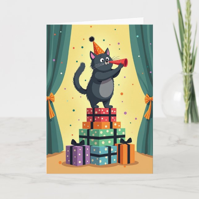 Carte d'anniversaire Pyramide de Cadeaux (Devant)