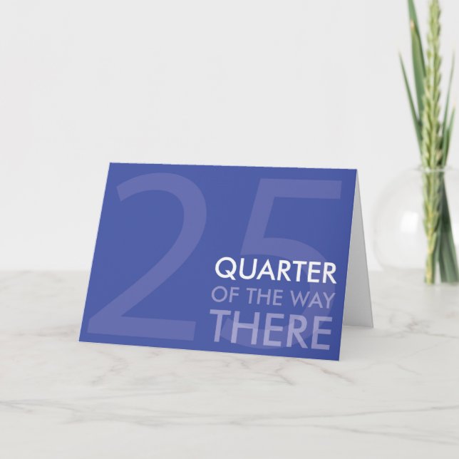 Carte d'anniversaire quarte heureuse de siècle (Devant)