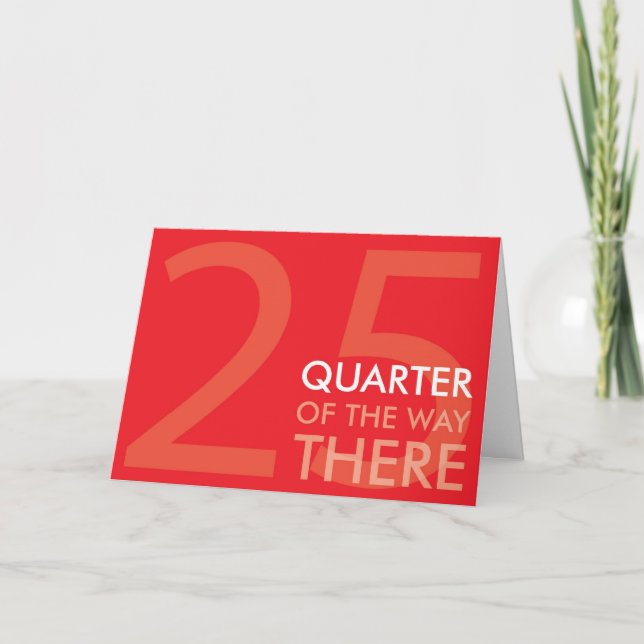 Carte d'anniversaire quarte heureuse de siècle (Devant)