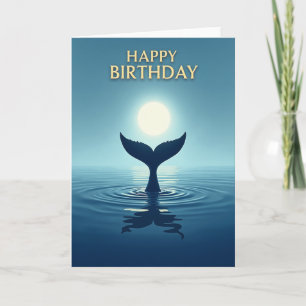 Carte d'anniversaire Queue de baleine