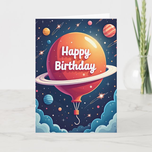 Carte d'anniversaire Radiant Planet (Devant)