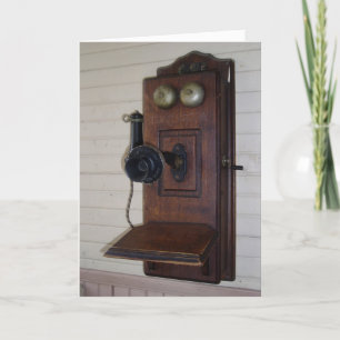 Carte d'anniversaire "Railroad Depot Telephone"