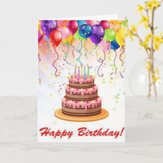 Carte d'anniversaire Rainbow Color Fireworks