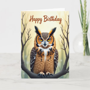 Carte d'anniversaire Raptor Doré