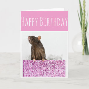 Carte d'anniversaire Rat Gift