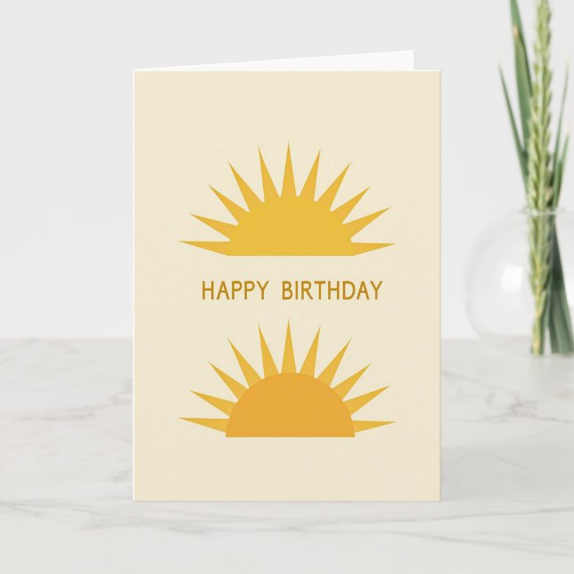 Carte d'anniversaire Rayonneuse Ensoleillée (Devant)