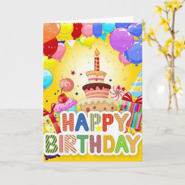 Carte d'anniversaire récemment ajoutée (Fleur jaune)