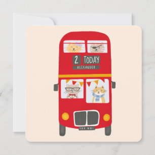 Carte d'anniversaire Red Bus