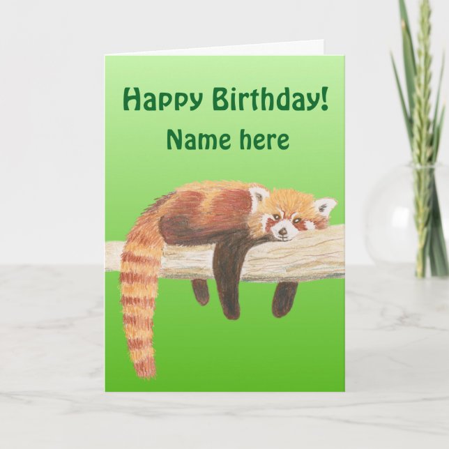 Carte d'anniversaire Red Panda (Devant)
