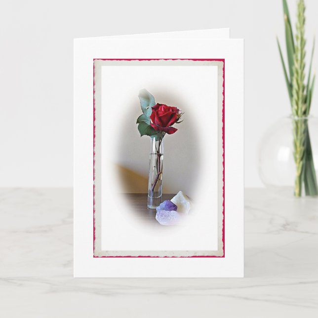 Carte d'anniversaire Red Rose (Devant)