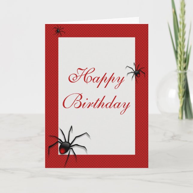 Carte d'anniversaire Redback Spider (Devant)