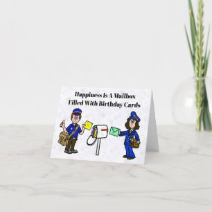 Carte d'anniversaire réelle drôle par la poste & f