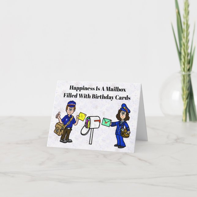 Carte d'anniversaire réelle drôle par la poste & f (Devant)