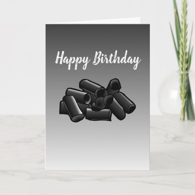 Carte d'anniversaire Réglisse (Devant)
