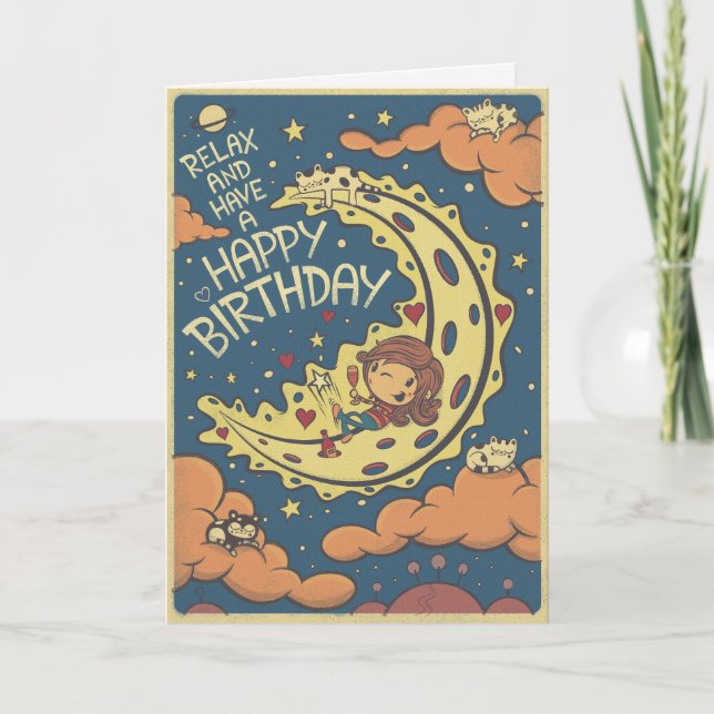 Carte d'anniversaire Relaxation (Devant)