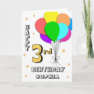 Carte d'anniversaire remplie 3e ballon