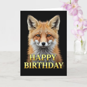 CARTE D'ANNIVERSAIRE RENARD GROS PLAN DISTINCTIF