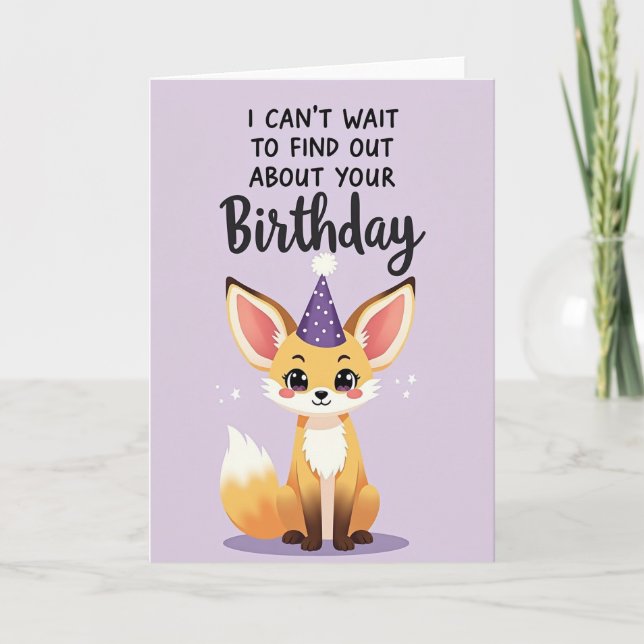 Carte d'anniversaire Renard Vibrant (Devant)