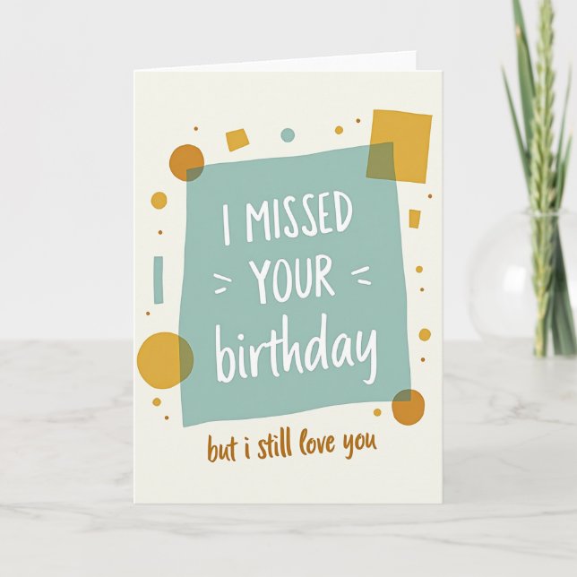 Carte d'anniversaire retardée Aqua (Devant)