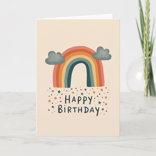 Carte d'anniversaire Rétro Arc (Devant)