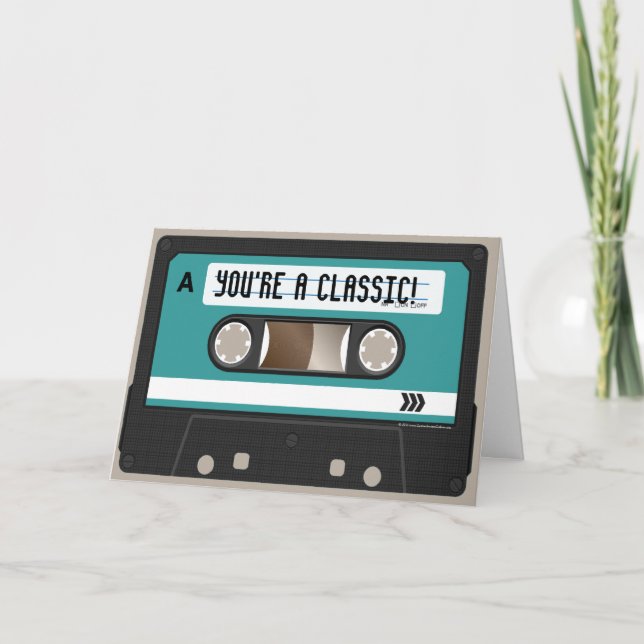 Carte d'anniversaire Retro Cassette (Devant)