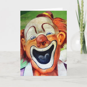 Carte d'anniversaire Retro Déplaisant Clown