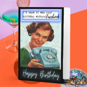 Carte d'anniversaire rétro drôle Meilleure amie- I