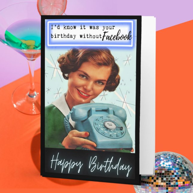 Carte d'anniversaire rétro drôle Meilleure amie- I (Créateur téléchargé)