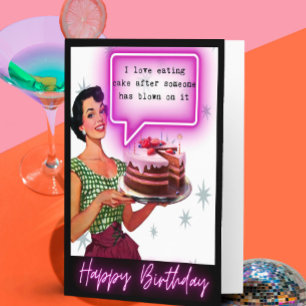 Carte d'anniversaire rétro drôle Meilleure amie-Im