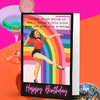 Carte d'anniversaire rétro drôle Meilleure amie-Im