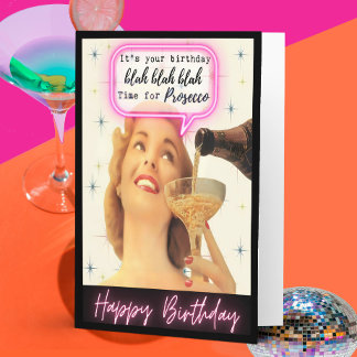 Carte d'anniversaire rétro drôle Meilleure amie-Sa