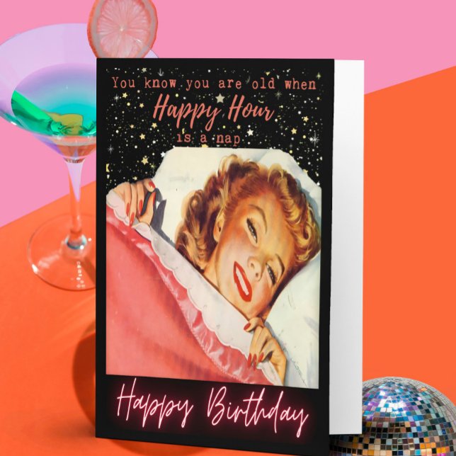 Carte d'anniversaire rétro drôle Meilleure amie-Sa (Créateur téléchargé)