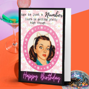 Carte d'anniversaire rétro drôle Meilleure amie-Sa