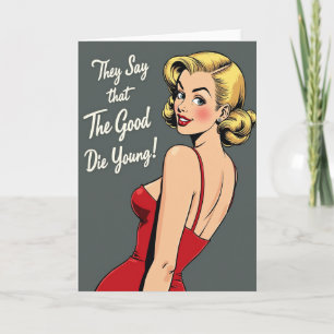 Carte d'anniversaire Rétro Glam