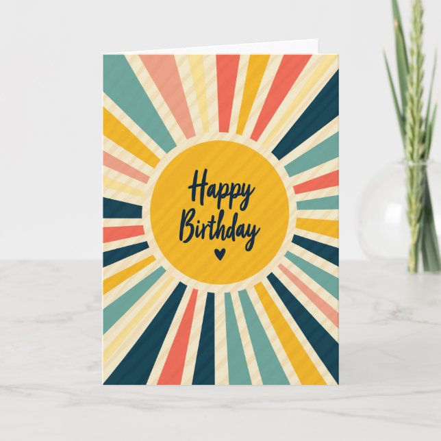 Carte d'anniversaire Retro Joy (Devant)