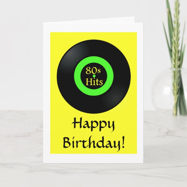 Carte d'anniversaire rétro Joyeux anniversaire ave (Devant)