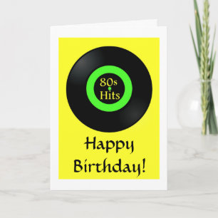 Carte d'anniversaire rétro Joyeux anniversaire ave