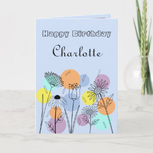 Carte d'anniversaire Retro Pastel
