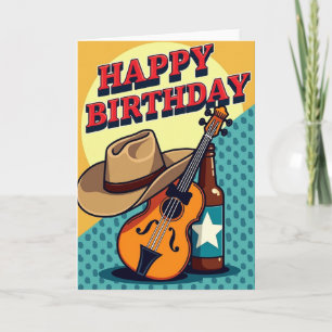 Carte d'anniversaire Rétro Pop Art