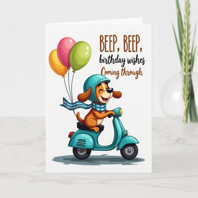 Carte d'anniversaire Retro Ride (Devant)