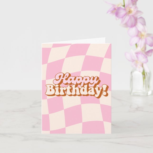 Carte d'anniversaire Retro Rose (Orchidée)