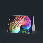 Carte d'anniversaire Retro Slinky personnalisée<br><div class="desc">J'ai créé cette carte rétro en utilisant ma photo unique. Vous pouvez modifier le texte si nécessaire. Jetez un coup d'oeil à d'autres cartes d'objets correspondants,  etc sous "Slinkys" dans mes produits</div>