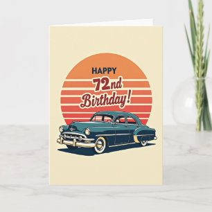 Carte d'anniversaire Rétro Voiture
