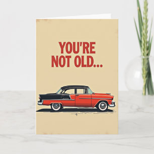 Carte d'anniversaire Rétro Voiture Classique