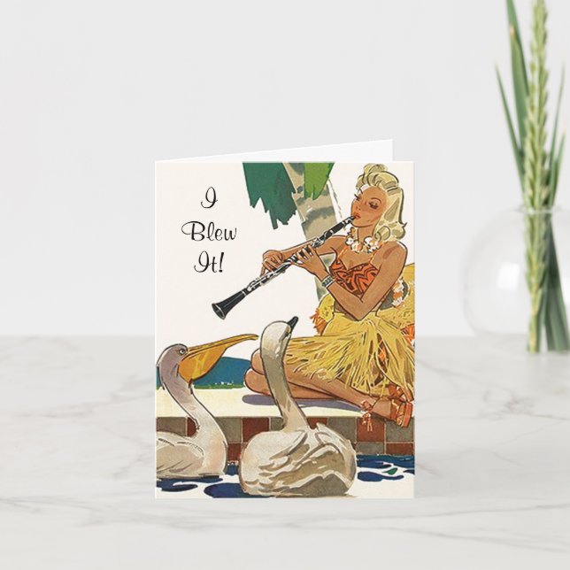 Carte d'anniversaire rétrogradé Oops Cartes d'anni (Devant)