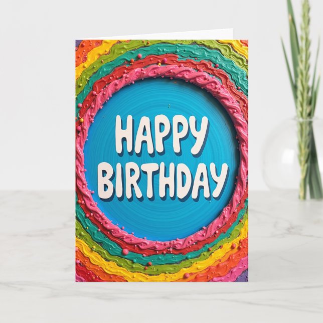 Carte d'anniversaire Ripple Blue (Devant)