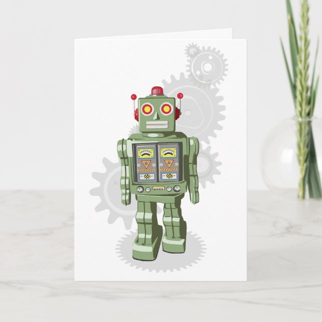 Carte d'anniversaire robotique (Devant)