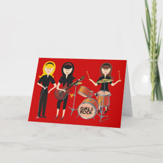 Carte d'anniversaire Rock Girls