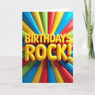 Carte d'anniversaire Rockin Birthday Burst