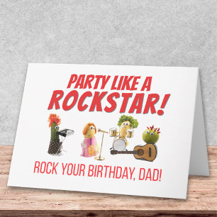 Carte d'anniversaire Rockstar Papa - Amour Légume 